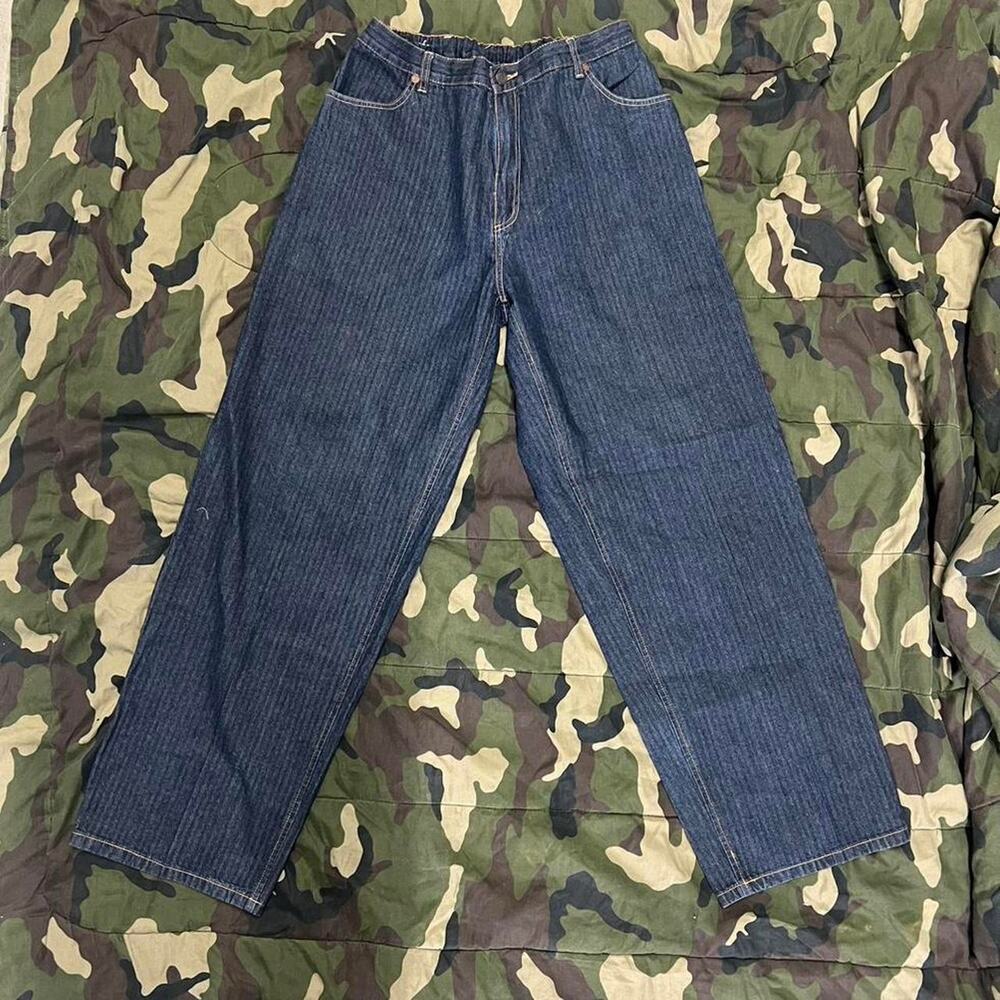 Vintage baggy navy blue jeans